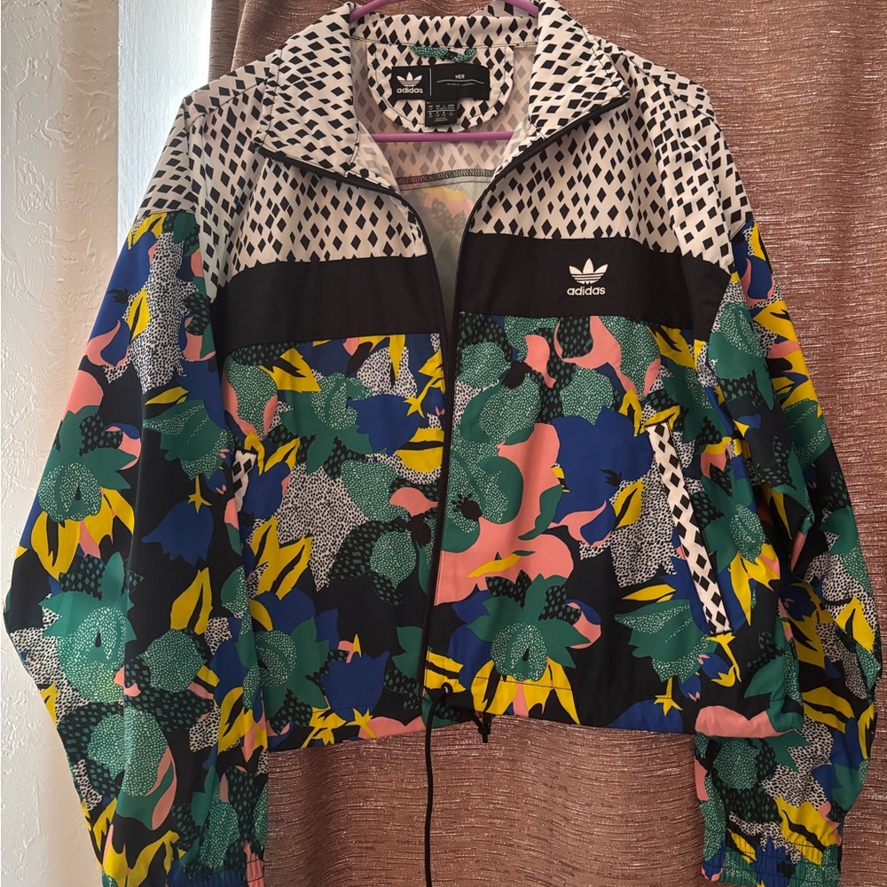 Limited Edition Adidas Black and Green Bomber Jacket